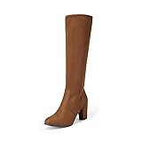 DREAM PAIRS Women's Chunky Heel Knee High