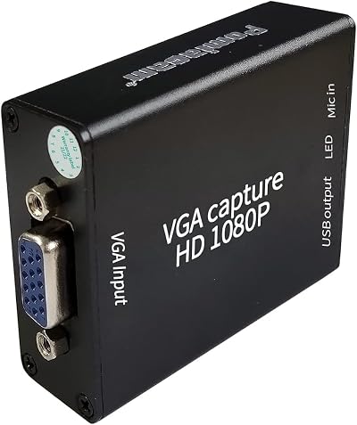POMIACAM VGA to USB 2.0 Capture Card HD 1080P Audio Video Converter Plug Play