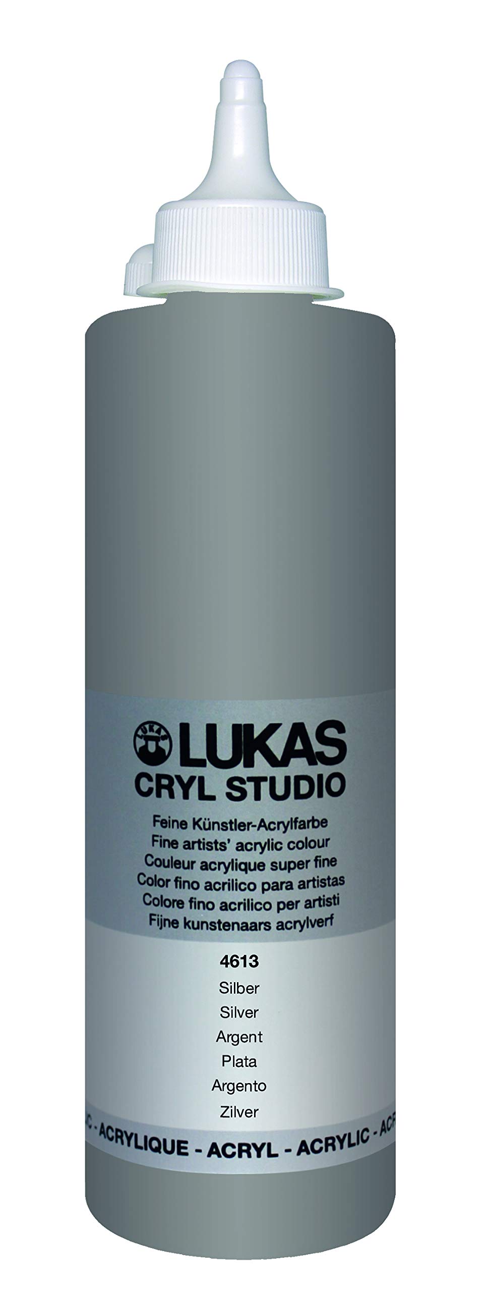LUKAS Cryl Studio 500ml Premium Quality Acrylic Paint - Silver