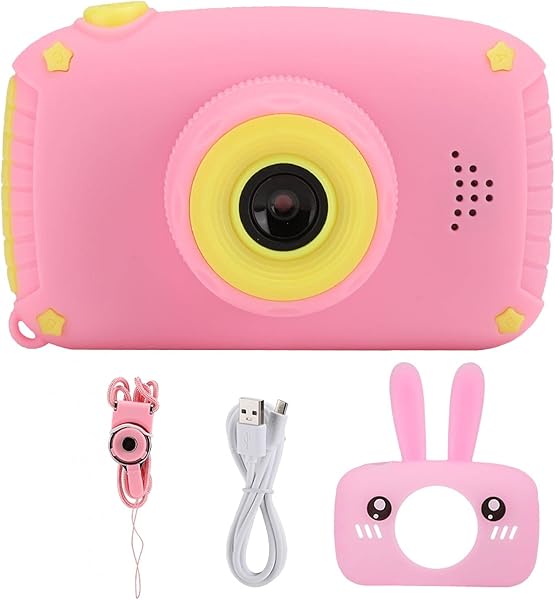Mxzzand Portable Fine Workmanship Children Digital Camera Beautiful Appearance Pink HD 2 0 Inch Screen for child