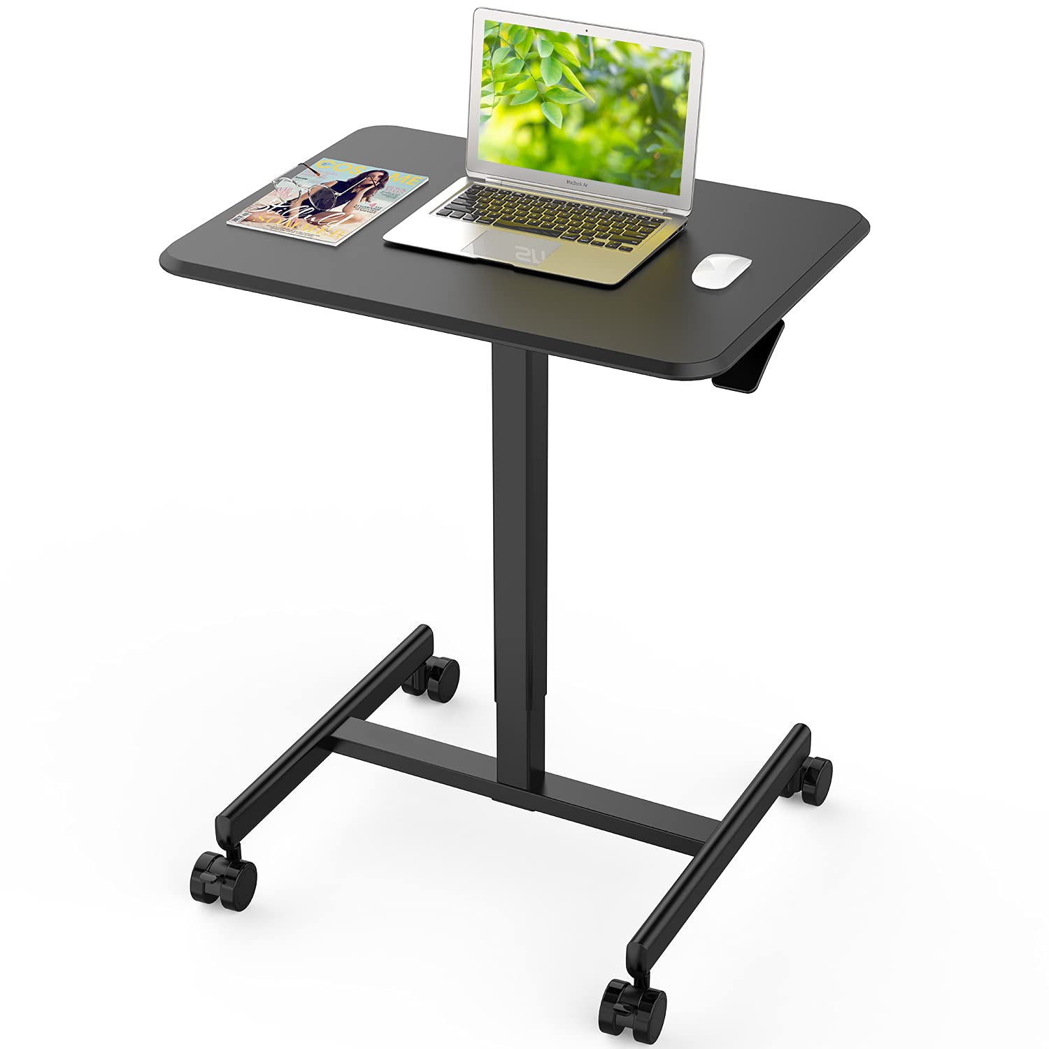 Height Adjustable Mobile Laptop Stand Desk Rolling Cart, Mobile Sit-Stand Desk Ergonomic Table 25.8", Couch Side Table Movable Sit-Standing Table for Office, Sofa, Bedside. ORVEAY (sub-Brand of SUMG)