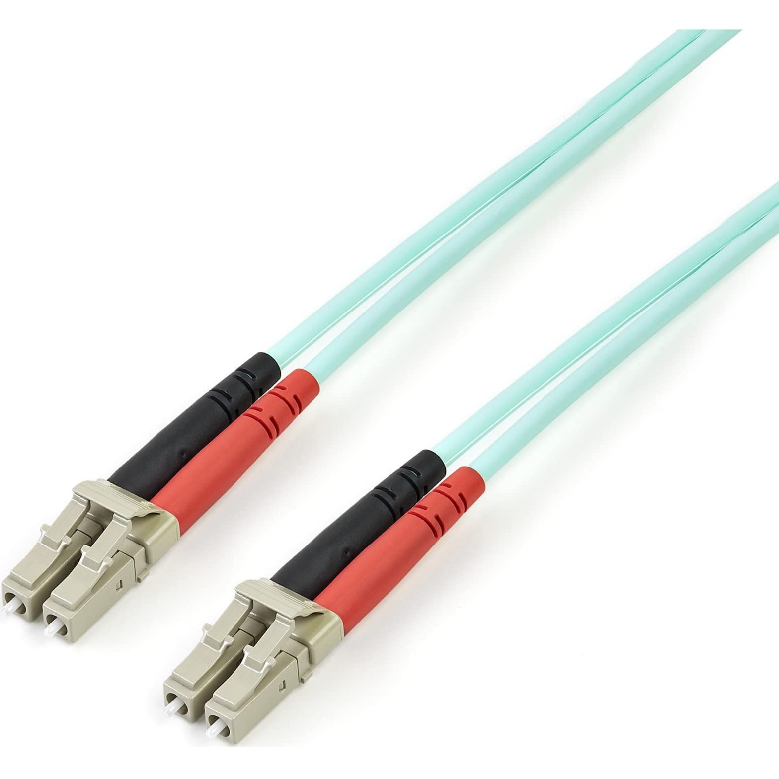 StarTech.com 3m (10ft) LC/UPC to LC/UPC OM4 Multimode Fiber Optic Cable, 50/125µm LOMMF/VCSEL Zipcord Fiber, 100G Networks, Low Insertion Loss, LSZH Fiber Patch Cord (450FBLCLC3)