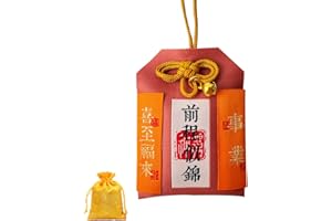 ARANCIONEANDQ Handmade Traditional Japanese Omamori Blessing Lucky Amulet for Career Success Hanging Fortune Gifts for Women Men