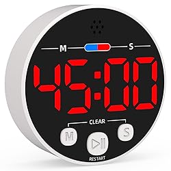 Large LED Digital Timer, Magnetic Countdown Loud