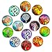 16pcs Glass Tree Refrigerator Magnets Beautiful Fridge Funny for Office Cabinets Whiteboards Decorative Photo Gift Button