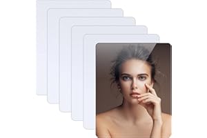 6 Pieces Aluminum Sublimation Blanks Sheet[8X10in] KSVZS Metal Blanks Sublimation Blanks,Metal Wall Frame Blanks Wall Decor for Bedroom,Living Room,Wedding,Family Pets,3+3