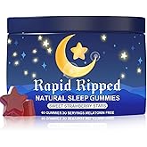 MAPUG Radiya Natural Sleep Aid Gummies - Effective Melatonin 6 mg Fall Asleep Quickly and Gently in 30 Minutes - Sleep+ Gummies for Adults a Restful Night's Sleep - 60 Count (1pc)