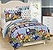 Mk Collection 7 Pc full Size Kids Teens boys Comforter and Sheet Set Blue Red Yellow Trucks Tractors Cars New Full Size