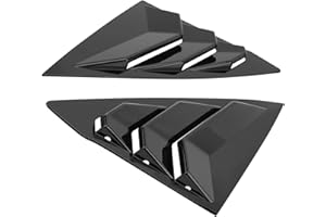 Femibon 2pcs Sedan Compatible with 11th Gen Honda Civic 2025 2024 2023 2022 Accessories Car Exterior Rear Side Window Louvers Air Vent Scoop Shades Cover Blinds -Glossy Black (Sedan)