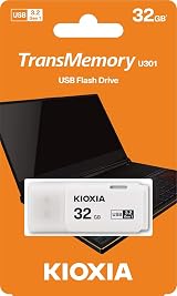 KIOXIA 32GB TransMemory U301 USB 3.2 Flash Drive White view 3