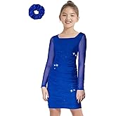 EXARUS Girls Formal Long Sleeve/Spaghetti Strap Dress Teen Party Dance Tween Juniors Tight Cute Bodycon Short Dresses