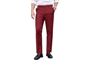 COOFANDY Men's Classic Fit Dress Pants Flat Front Straight Formal Pants Wrinkle Free Expandable Waist Suit Pants