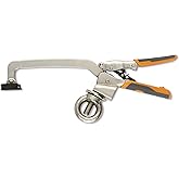 BORA Drill Press Clamp 6 in Auto Adjust Hold Down Clamp | 25&ndash;400 lb clamping force, non-marring pad, T-Track compatible, woodworking and welding use