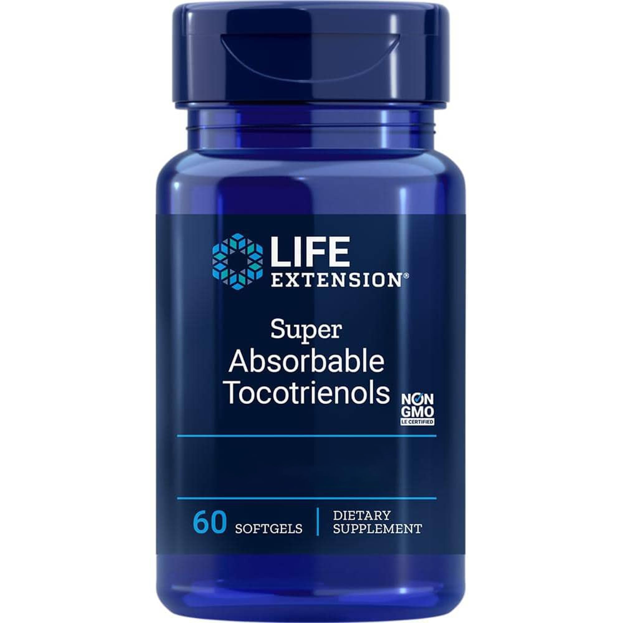 Life Extension, Super Absorbable Tocotrienols, Vitamin E and Tocotrienols, 60 Softgels, Gluten-Free, SOYA-Free, Non-GMO