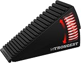 STRONGEST HOME Heavy Duty Door Stopper 3 in Adjustable Non-Slip Chrome