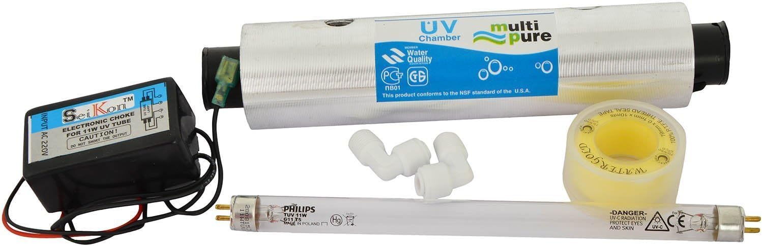Mycica Complete Ultravoilet Replacement Kit With Philips Uv Lamp, Chamber, Smps & Teflon For Ro/Uv/Uf Water Purifier.