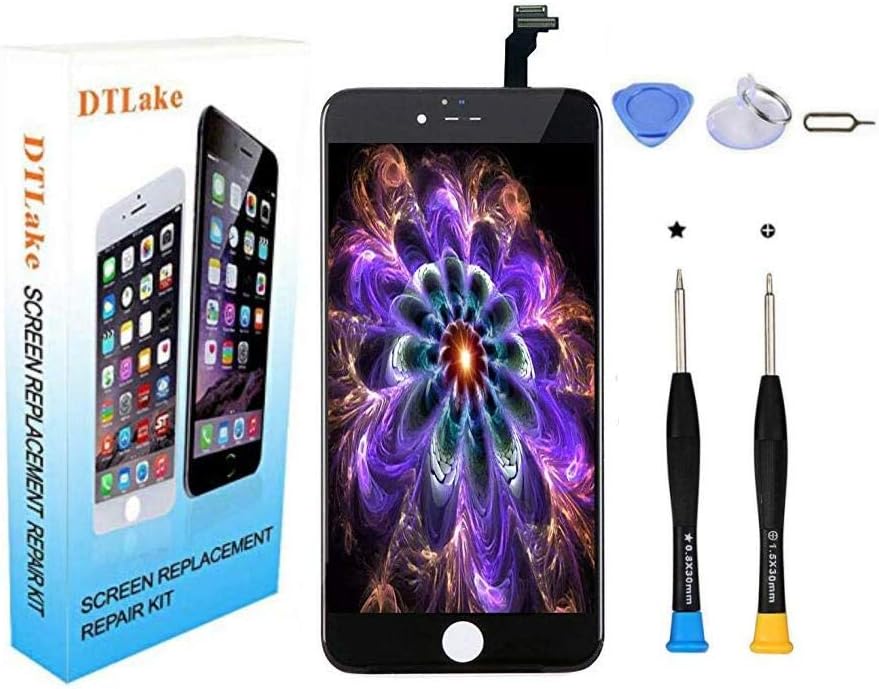 Premium Screen Replacement Compatible with iPhone 6 Plus 5.5 inch Full Assembly -LCD Touch Digitizer Display Glass Assembly with Tools, Fit Compatible with iPhone 6 Plus (Black)