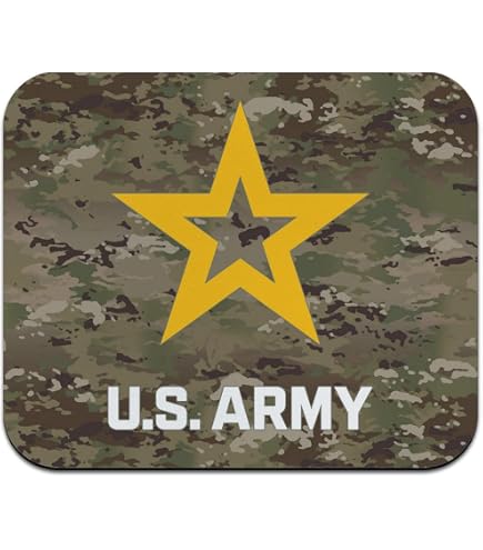 US Army Star Neoprene Mouse Pad - Non-Slip, Made In USA, Green Design
