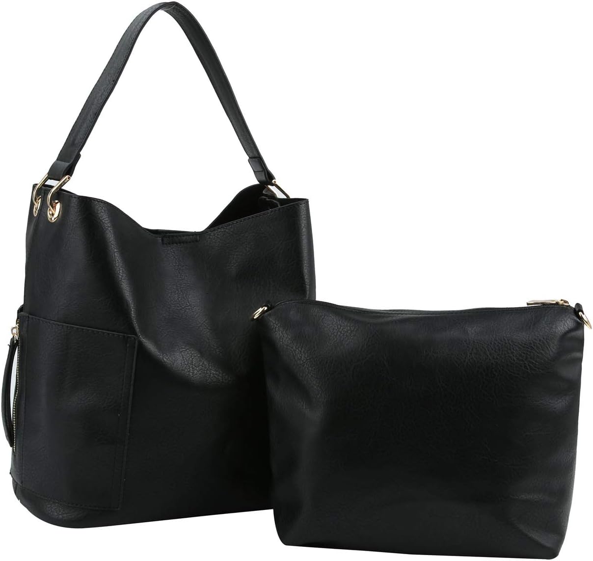 Fashion Designer Hobo Purse for Women Vegan Top Handle Slouchy Bag with Pouch and Strap Calin by Handbag Repbulic