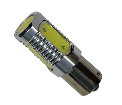 BA15s Lampe für Positionsleuchten mit COB Technik: 4- Feld LED COB 6 Watt Weiss/White für Sockel BA15s 12-24 Volt - Ideal für
