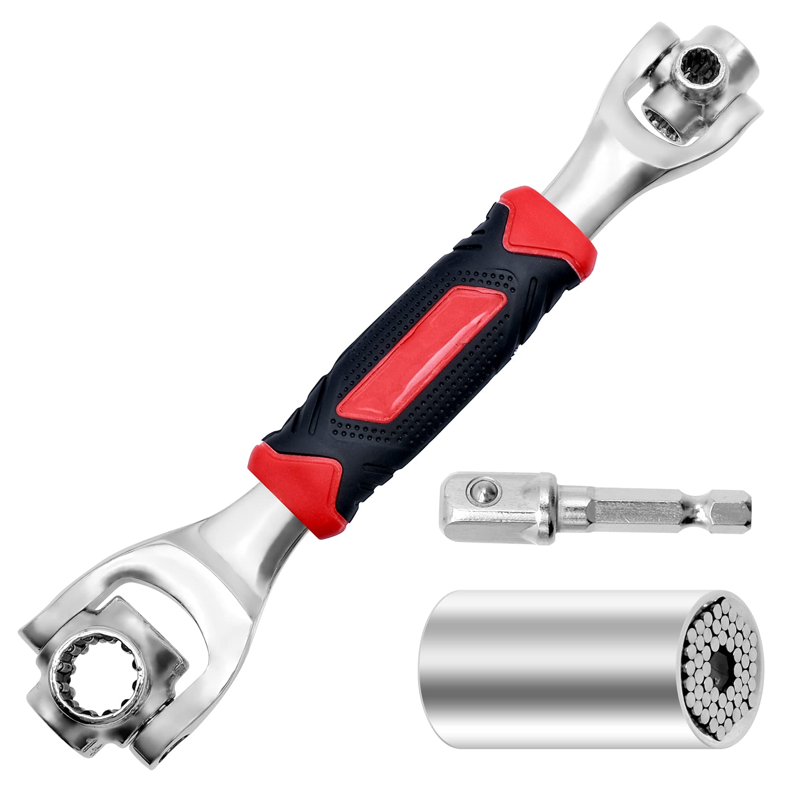 YHSWIN Socket Wrench 8 in 1, 8-19mm Universal Socket Wrench with 360 Degree Rotating Head and Socket Multi-Function Spanner Tool Set for Furniture Repair and Auto Repair