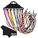 Eboot 12 Pieces Eyeglasses String Holder Strap Cord Colorful Sunglasses Strap Around Neck Lanyard Holder with Glasses Cloth