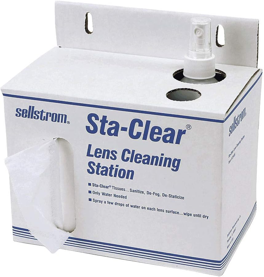 Sellstrom Multi-Purpose, Pre-Moistened, Disposable Surface Cleaning Tissue Packets, Streak and Scratch Free, Anti-Fog and Anti-Static Solution, 1000 Tissues, S23469