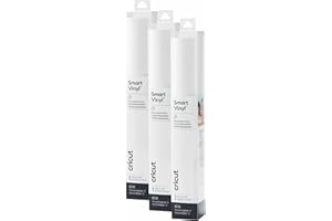 Cricut Smart Permanent Vinyl, White, 3-Pack of 3ft Rolls (13"x36") Adhesive Craft Vinyl - Matless Cutting for cuts up to 12ft with Maker 3 / Explore 3 Machines