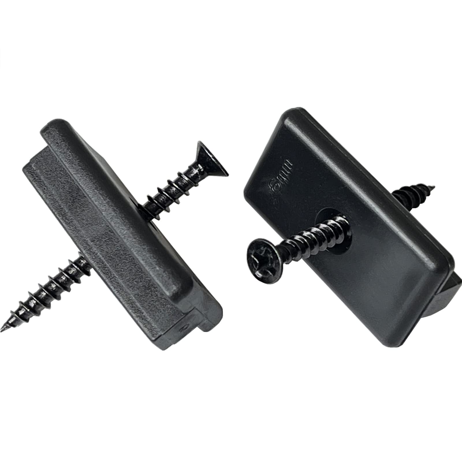 100 Pcs Composite Decking Clips, 6mm WPC T Clips Hidden Fasteners/Plastic Fixings, Fastener Board With Black Screws