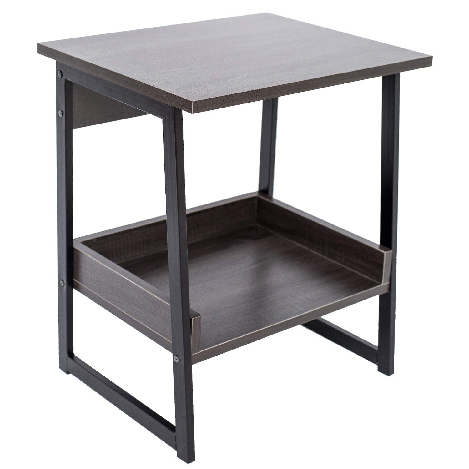 Best Rustic Black Metal Frame End Table