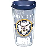 Tervis Navy Made in USA Double Walled Insulated Tumbler Travel Cup Keeps Drinks Cold & Hot, 16oz, Pride