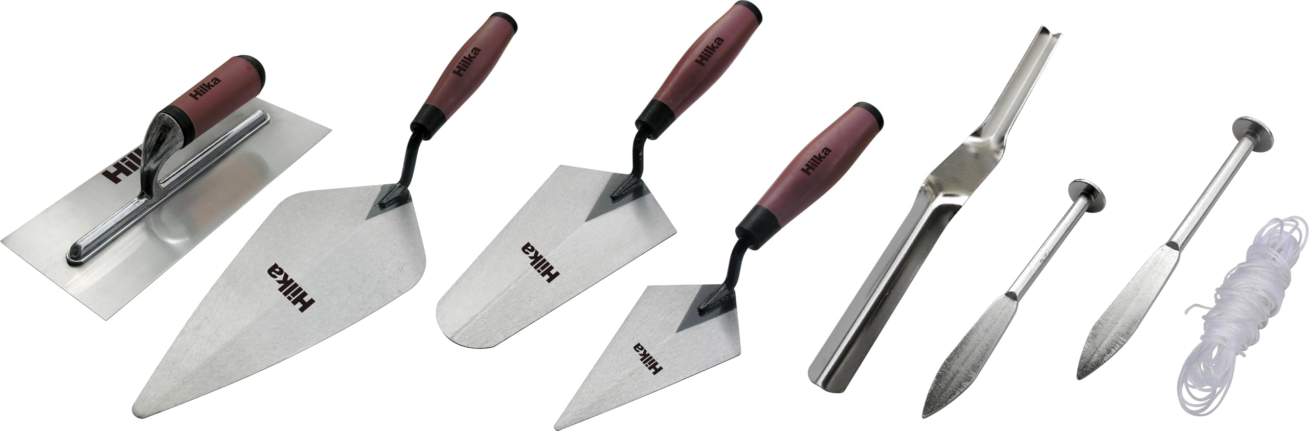Hilka 66416006 6 PCE Soft Grip Trowel Set, Blue