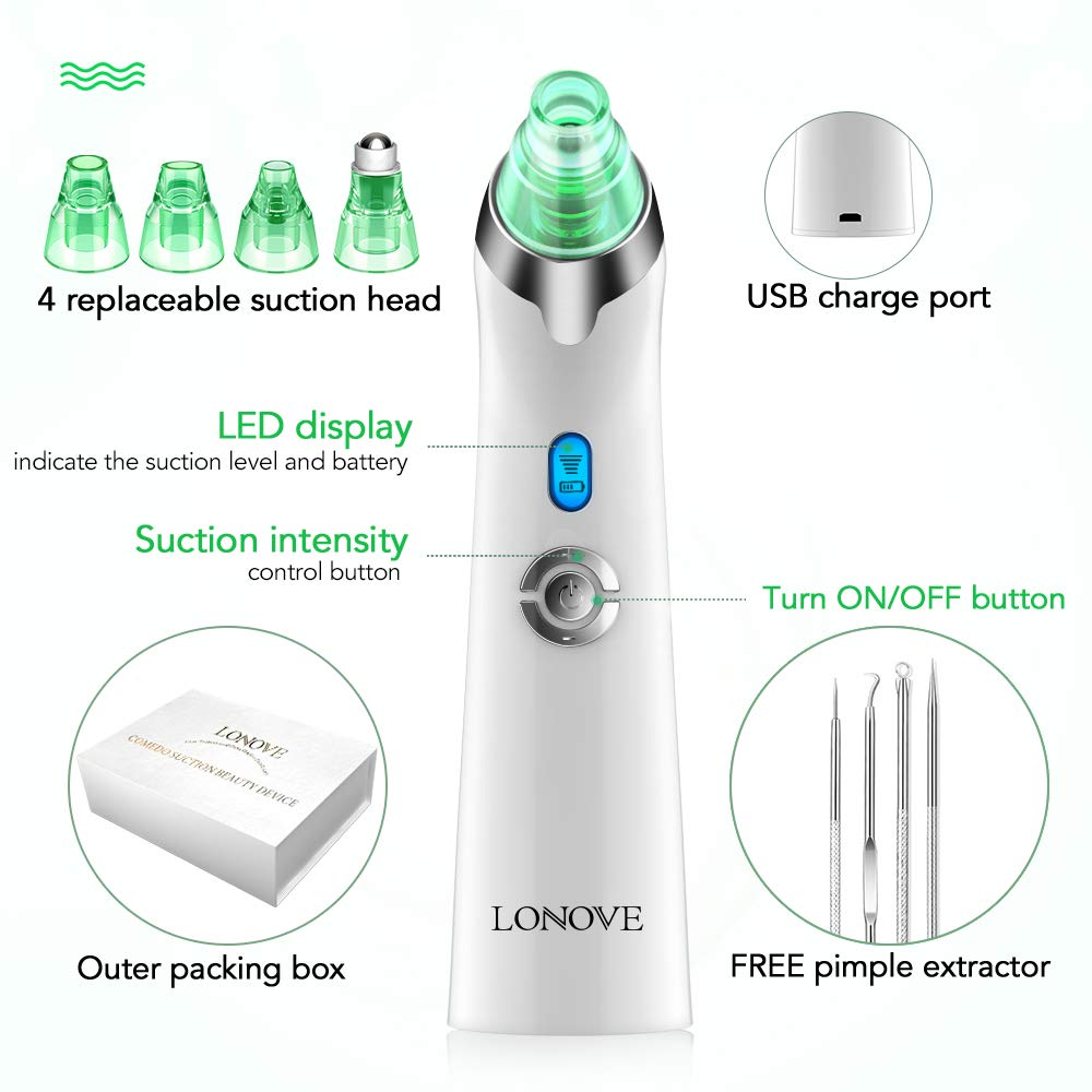Blackhead Remover Pore Vacuum Cleaner LONOVE Upgraded Blackhead
