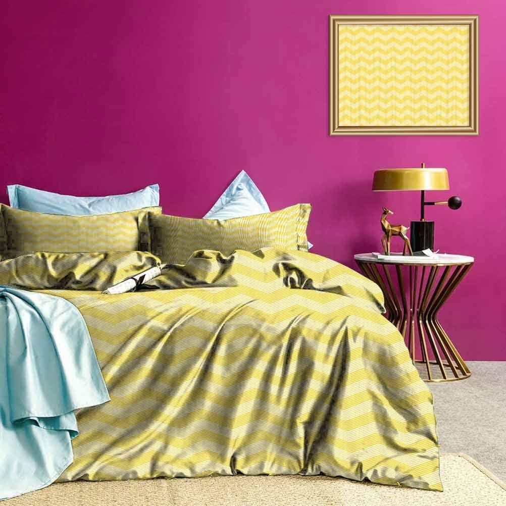 Adorise Bettbezug Monotone Streifen Muster Atmungsaktive Bettdecke Set