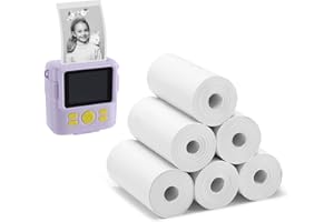 BIGGUN 6 Pack Kids Camera Paper Roll Refill - HD Instant Print Thermal Photo Printer Paper for Most Cameras - Birthday Holiday Gifts for Children