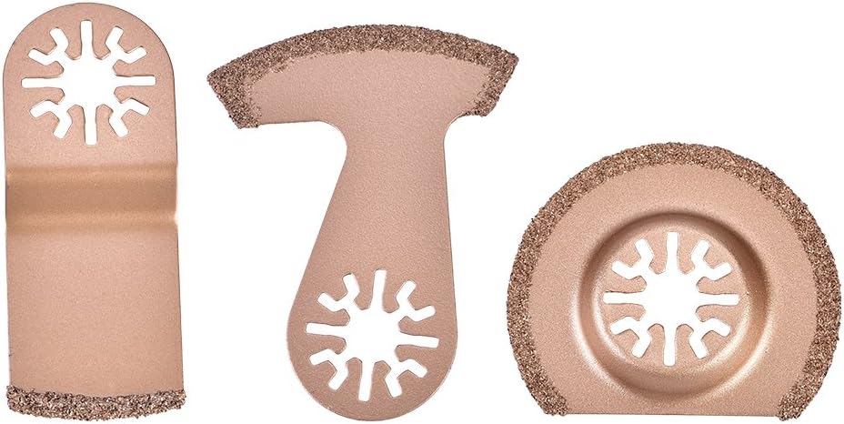 3 Pcs Universal Oscillating Multitool Saw Blades for Flooring Tile Grout Mortar Concrete