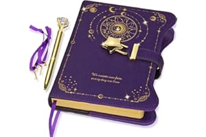 Hoci Poci Diary with Lock and Keys for Girls Gift Ideas, 360 Kraft Pages Journal for Women, B6 Refillable Notebook for Writin