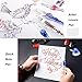 Glass Dip Pen Mother Day Gift Vintage Handmade Crystal Pen Glass Signature Pen Left-Handed Pen Artist Pen Quick Note Pen with Crystal Penholder (Red Flower) (red)