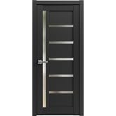 SARTODOORS Solid Interior French 36 x 80 inches | Quadro 4088 Matte Black with Frosted Glass | Single Regular Panel Frame Trims Handle | Bathroom Bedroom Sturdy Doors