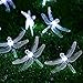 ApexPower Solar Outdoor String Lights Decorative Light 8 Modes 20LED Dragonfly Waterproof Light for Party, Wedding, Patio, Yard, Home, Landscape, and Holiday Decorations (Cool White)