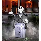 Jack Skellington On Tombstone Airblown Inflatable 3.5' Tall