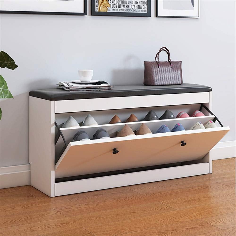 NNDQ Shoe Storage Bench with Seating, Cushion Upholstered Padded Seat, High capacity, Firm and reliable, save space, Easy to clean, for porch