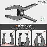 EMART 6 Pack Heavy Duty Muslin Spring Clamps 4.5 inch Photo Backdrop Clips view 6