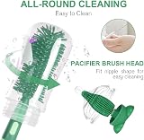 Vicloon 3 in 1 Silicone Bottle Cleaning Brush Green Baby Teat Straw view 3