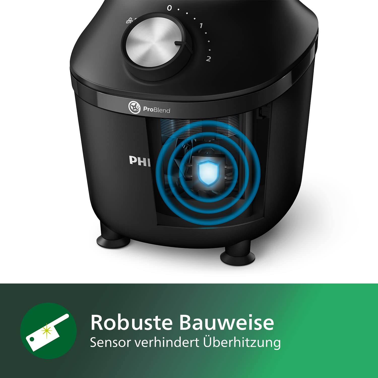 Philips Standmixer und Smoothie Maker – 600W, 2-Liter-Becher, HomeID-App, 2 Geschwindigkeitsstufen + Impulsfunktion, ProBlend, Ice-Crush-Funktion (HR2291/41) 3