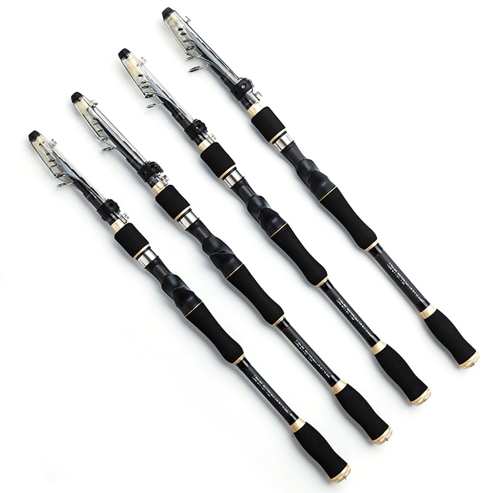 JOHNCOO Baitcasting Rod Telescopic Fishing Rod Lure Rod Baitcaster (1.8m)