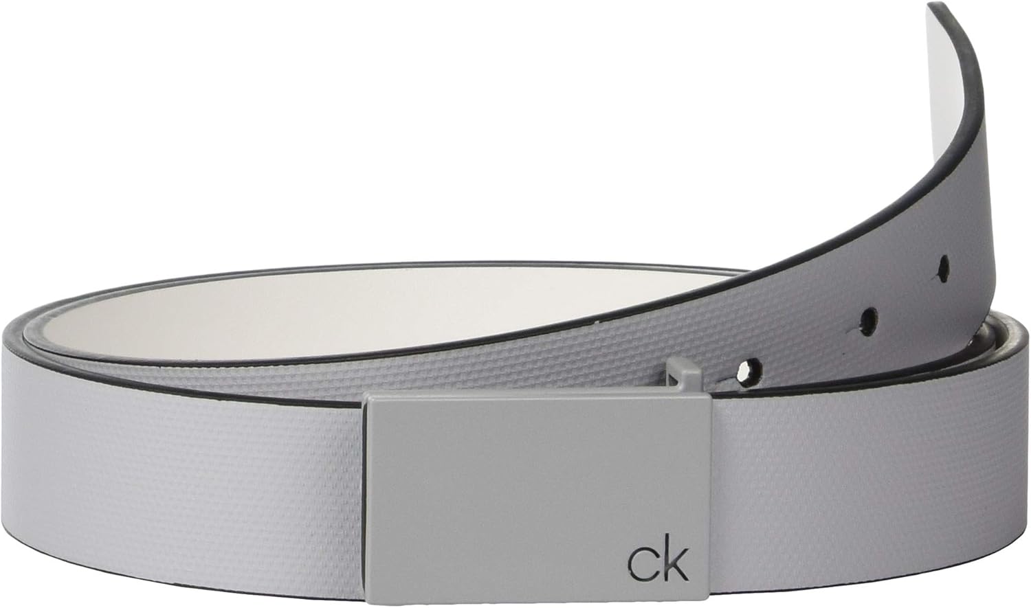 Calvin Klein Men's 30mm Textured Leather Belt, Blue Grey, 30 Amazon.co.uk Clothing
