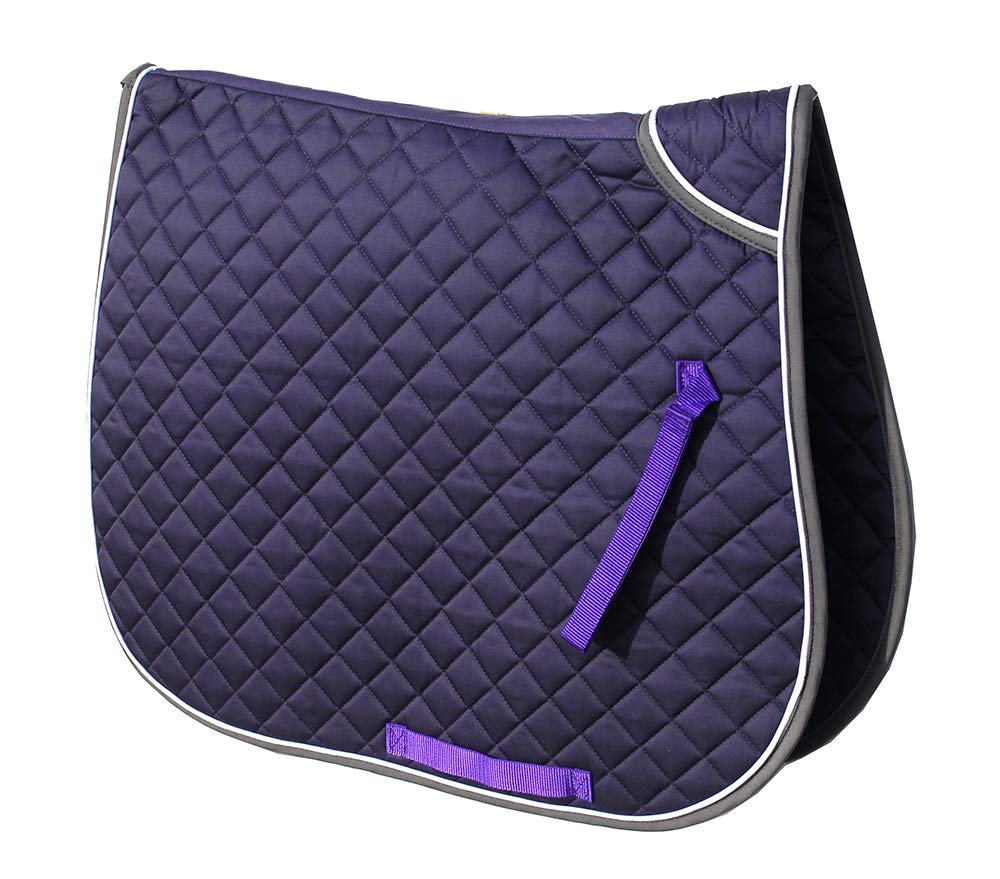 Rhinegold Twin Bound Saddle Cloth - Cob - Purple