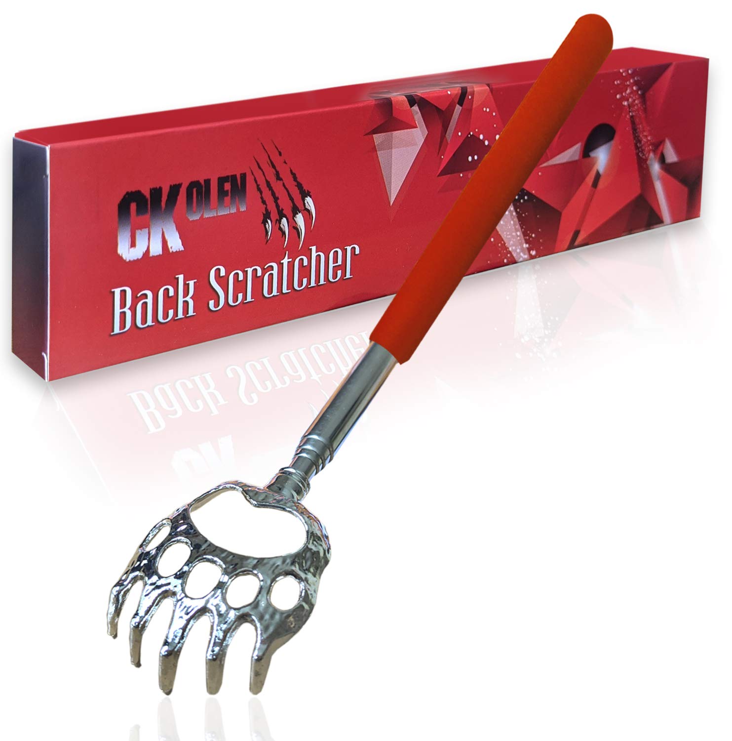 CKolen Telescopic Back Scratcher, Extendable Massager Stick - Portable Massage and Itching Relief Tool