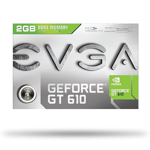 EVGA GeForce GT 610 2048MB GDDR3, DVI, VGA and HDMI Graphics Card